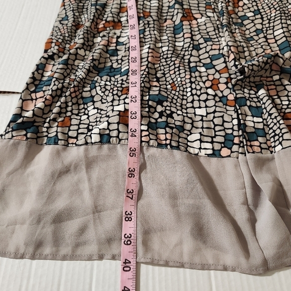 LOGO by Lori Goldstein Women's SZ L Leticia Mosaic Open Front Duster Cardigan - Picture 14 of 16